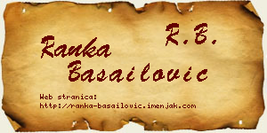 Ranka Basailović vizit kartica